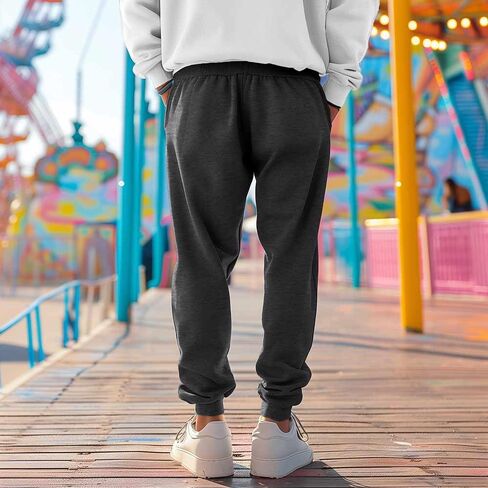 Dalix الغريبة التطريز jogger Fleece sweatpants soft lounge pant pant realtring quistband pockets mens in Saudi Arabia