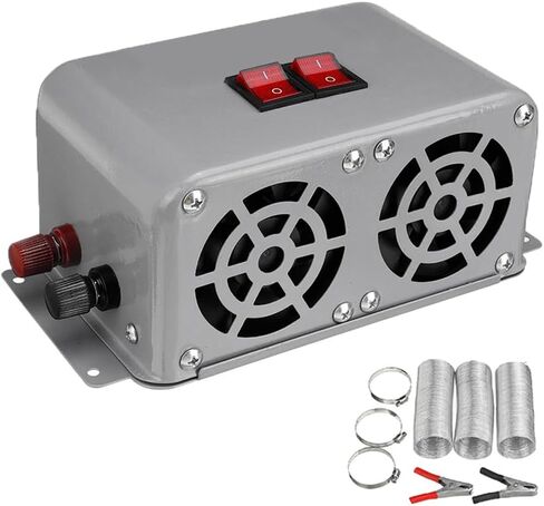 MACHSWON Automobile Interior Heater, 800W Dual Gear 3 Hole Compact Car Heater Demister Winter Fast Heating Warmer Frost Removing Car Windshield Defroster and Defogger(24V 800W) in Saudi Arabia