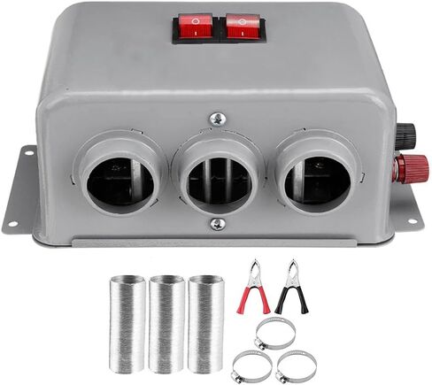 MACHSWON Automobile Interior Heater, 800W Dual Gear 3 Hole Compact Car Heater Demister Winter Fast Heating Warmer Frost Removing Car Windshield Defroster and Defogger(24V 800W) in Saudi Arabia