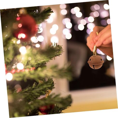 angoily Christmas Rusty Jingle Bells ، 12 ٪ Metal Rusty Bells لصياغة ، أجراس ريفية للحرف مع قواطع النجوم ، أجراس عيد الميلاد الصدئة للحرف اليدوية in Saudi Arabia
