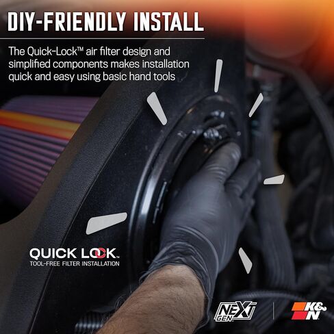 K&N NextGen Cold Air Intake System: High-Flow Cotton Filter: Compatible with 2024-2025 FORD: Ranger Raptor, 50-2628 in Saudi Arabia