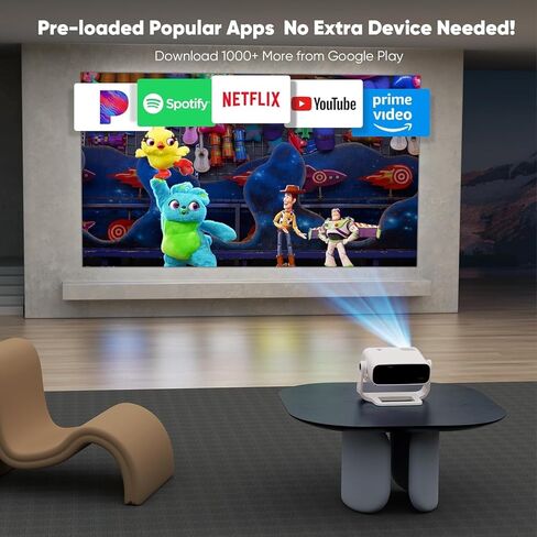 جهاز عرض مزود بتقنية WiFi وبلوتوث، جهاز عرض خارجي مُحدث لعام 2024، جهاز عرض أفلام يدعم 1080P، 12000L in Kuwait