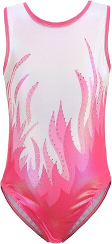 Valcatch Girls Leotard Gymnastics Ballet Slyveless Sparkly Dancly Dance Hood Stard in Kuwait