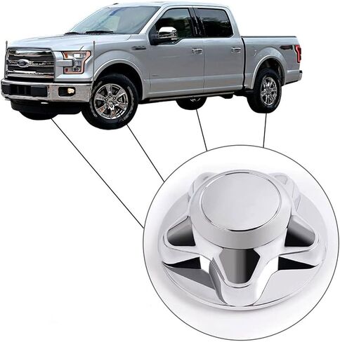 4pcs 5 lug chrome center center caps cover to inctible مع 1997-2000 Ford F150 متوافق مع 2000-2002 Lincoln Navigator متوافق مع 1997-2000 Ford Expedition 909-031 F75A1A096EA in Saudi Arabia