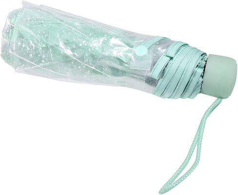 Majatou fashion Transparent cherry collapse blossom umbrella, Manual opening handle umbrella Suitable Fit All Girl boy in Saudi Arabia