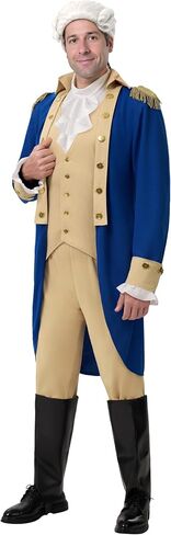 Spooktacular Creations Halloween Founding Father Costume, Blue Men Colonial Costume for Halloween Party in Saudi Arabia