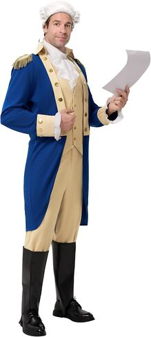 Spooktacular Creations Halloween Founding Father Costume, Blue Men Colonial Costume for Halloween Party in Saudi Arabia