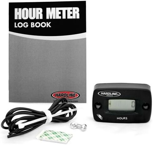 Hardline Products HR-8061-2 Hour Meter/Tachometer for up to 2-Cylinder Engines,Black in Saudi Arabia