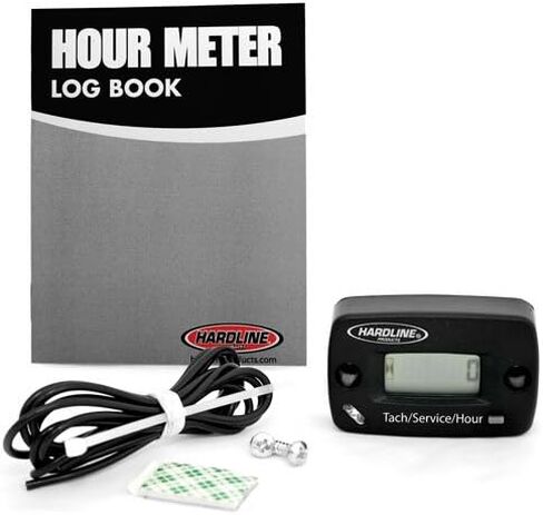 Hardline Products HR-8061-2 Hour Meter/Tachometer for up to 2-Cylinder Engines,Black in Saudi Arabia