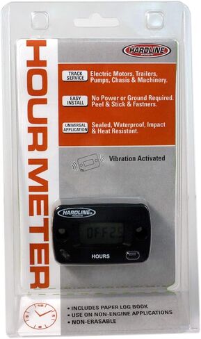 Hardline Products HR-8061-2 Hour Meter/Tachometer for up to 2-Cylinder Engines,Black in Saudi Arabia