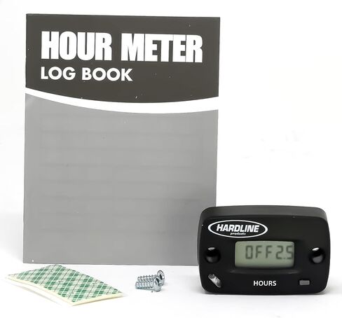 Hardline Products HR-8061-2 Hour Meter/Tachometer for up to 2-Cylinder Engines,Black in Saudi Arabia