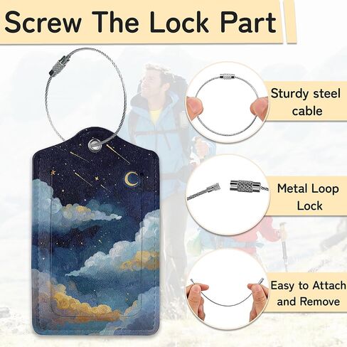 3 علامات أمتعة روز حزمة روز للحقائب ، علامة اسم جلدية لطيف مع غطاء الخصوصية مع حلقات الفولاذ المقاوم للصدأ ، علامات معرف السفر للنساء الرجال in Kuwait