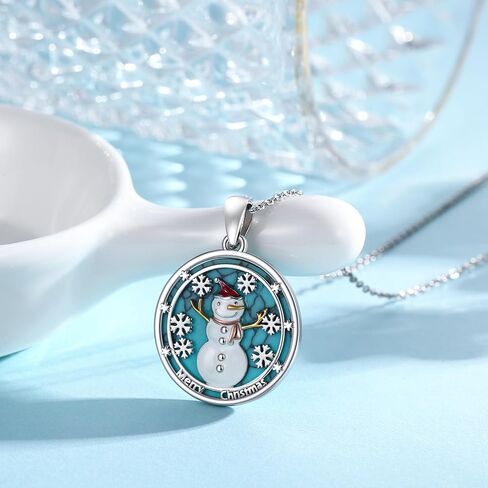 YueYuan Crescent Moon Necklace 925 Sterling Silver Turquoise Necklace Moon Rose Flower Pendant Turquoise Jewelry for Women in Kuwait