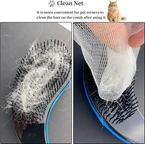 Cat Brush for Shedding - Perfect Cat Grooming Brush for Long-Haired Cats | Deshedding & Hair Remover Brush for Indoor Cats | Pet Brush for Cats in Kuwait
