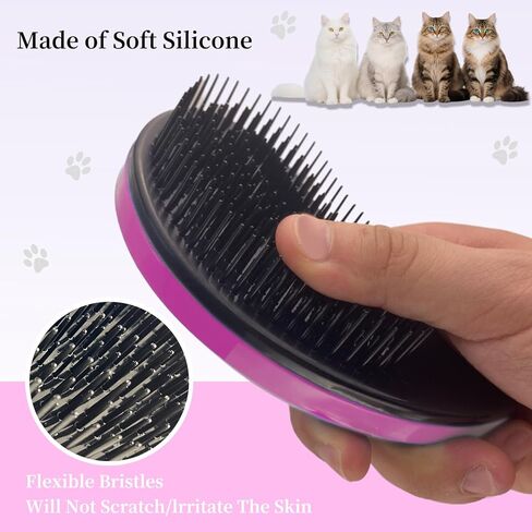 Cat Brush for Shedding - Perfect Cat Grooming Brush for Long-Haired Cats | Deshedding & Hair Remover Brush for Indoor Cats | Pet Brush for Cats in Kuwait