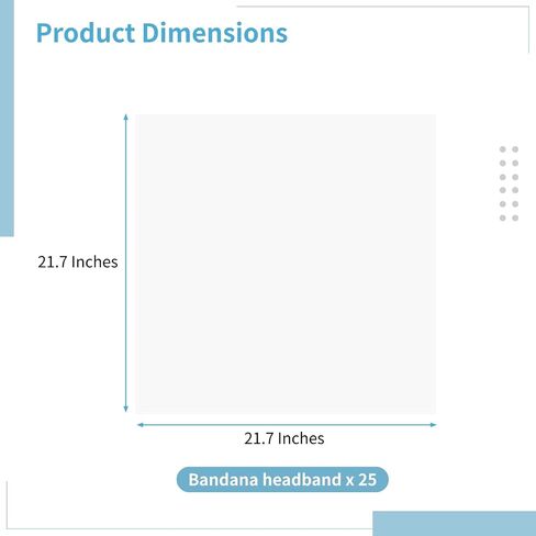 25 Pcs Cotton Bandanas, 21.7 x 21.7 Inches DIY Tie Dye Blank Handkerchiefs, Soft Cotton, Multiple Color Patterns, Ideal for Crafting, Headbands, and Scarves, Perfect for Family and Party Gifts in Saudi Arabia