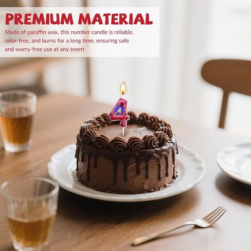 Spider Web Number 4 Candle - عيد ميلاد Topper مع شموع الويب والعنكبدر للحفلات ذات الطابع （4） in Kuwait