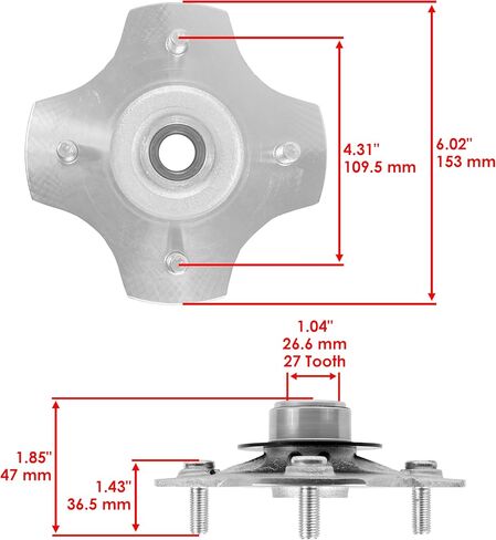 Caltric Rear Axle Shaft Wheel Hub Compatible with Honda TRX450FE TRX450FM Foreman 450 4x4 2002 2003 2004 in Saudi Arabia
