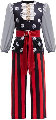 Kids Pirate Costume,Pirate Role Play Dress Up Set for Toddler Halloween DressUp, Themed Party in Saudi Arabia
