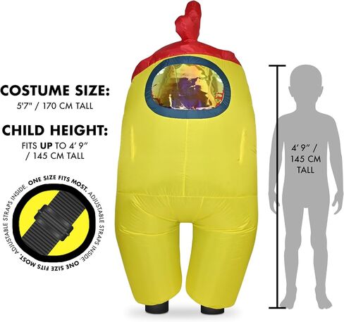 YuMe Official Among Us Toikido Toys Inflatable Kids Halloween Cosplay Costume for Children in Kuwait