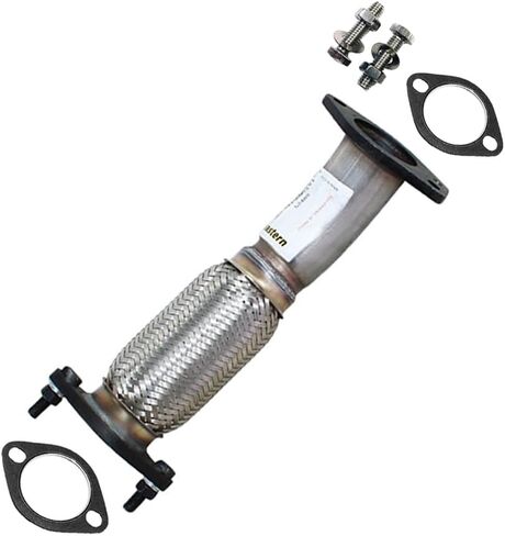 Northeastern Exhaust | Stainless Steel Front Flex Pipe Compatible for 2003-2004 Ford Focus 2.3L | Free Gaskets and Bolts & Nuts Included | Automotive Replacement Part in Saudi Arabia