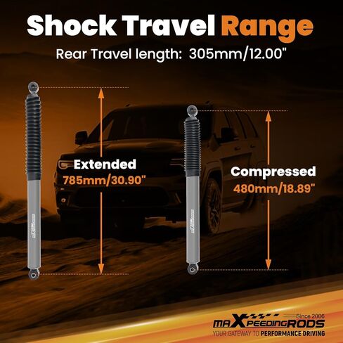 MaxPeedingRods 0-2 "امتصاص الصدمات الخلفية لفورد F-250 F-350 Super Duty 4WD RWD 1999-2016 ، G1 نسخة ترقية in Saudi Arabia