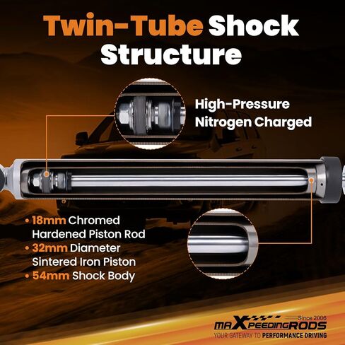 MaxPeedingRods 0-2 "امتصاص الصدمات الخلفية لفورد F-250 F-350 Super Duty 4WD RWD 1999-2016 ، G1 نسخة ترقية in Saudi Arabia