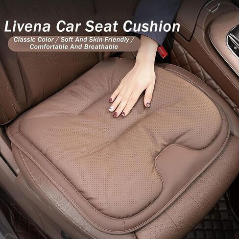 Livena Car Seat Cushion for Driving, 3D Air Mesh Breathable, Non-Slip Bottom, Universal Fit for Car/Truck/Office/Home (Brown,Seat) in Saudi Arabia