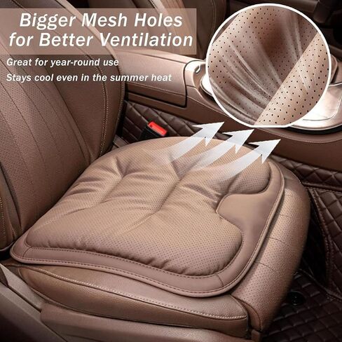 Livena Car Seat Cushion for Driving, 3D Air Mesh Breathable, Non-Slip Bottom, Universal Fit for Car/Truck/Office/Home (Brown,Seat) in Saudi Arabia
