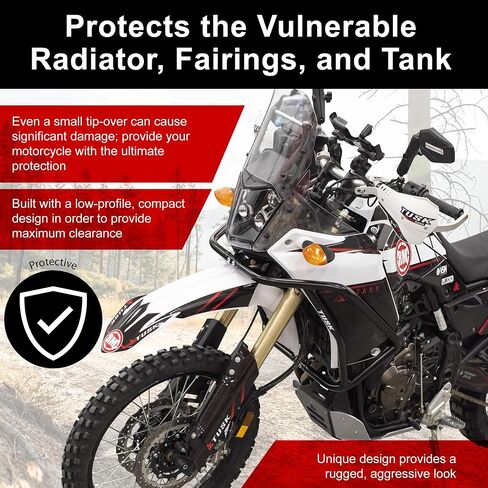 قضبان تحطم Tusk - حرس المحرك أسود متوافق مع Yamaha Tenere 700 2021-2024 in Saudi Arabia