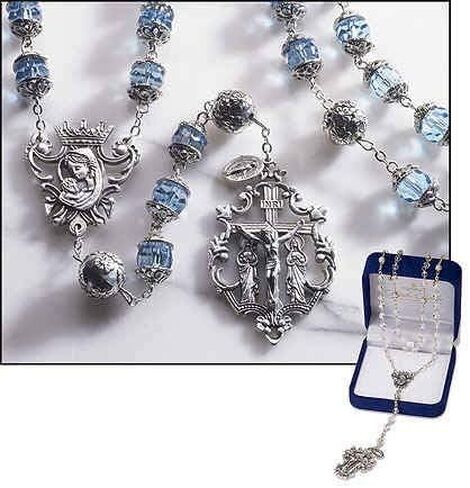 Sapphire Women's Rosary Features mm Loreto Our Father Beads in Saudi Arabia