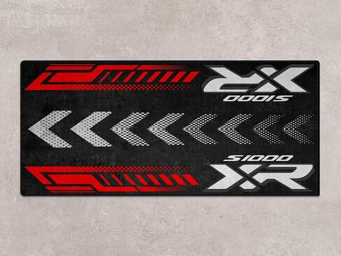 حصيرة وقوف السيارات لنموذج الدراجات النارية S1000 XR ، وعربة الحفر ، والمرآب غير القابل للانزلاق وسجاد أرضية صالة العرض (Racing Red 2 ، الحجم 1: 86.6 × 39.4/220 × 100 سم) in Kuwait