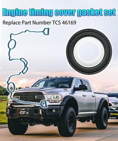 Engine Timing Cover Gasket Set Fit for 2011-2020 Dodge Ram 1500,Ram 2500,Ram 3500,Ram 4500,Ram 5500,Replaces TCS46169 in Saudi Arabia