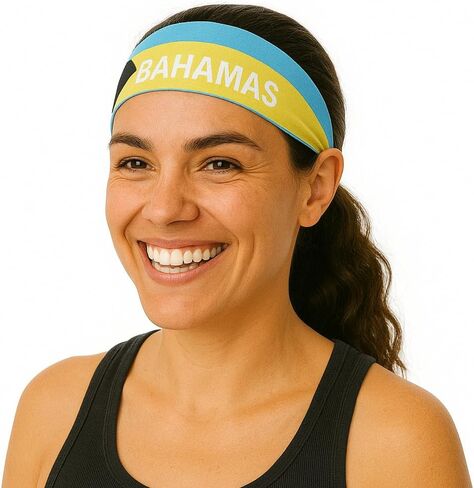 Bahamas Flag Bandana – 21x21 Patriotic Caribbean Head Wrap for Men & Women – Bahamas Flag Bandana for Festivals, Carnival, Travel, National Pride & Fashion in Saudi Arabia