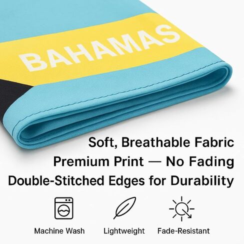 Bahamas Flag Bandana – 21x21 Patriotic Caribbean Head Wrap for Men & Women – Bahamas Flag Bandana for Festivals, Carnival, Travel, National Pride & Fashion in Saudi Arabia