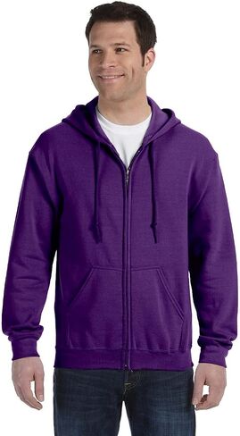 Product of Brand Gildan Adult Heavy Blend 8 oz, 50/50 Full-Zip Hood - Purple - XL - (Instant Savings of 5% & More) in Saudi Arabia