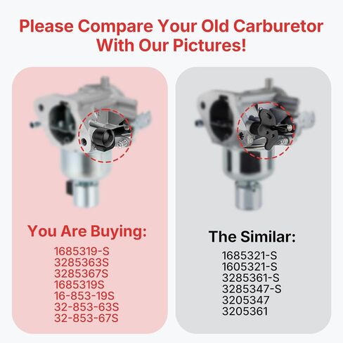 1685319-S Carburetor Kit for Kohler 7000 Series Engines KT725 KT730 KT735 KT740 KT745 22HP 23HP 24HP 25HP 26HP يستبدل 3285363S 3285367S (1685319-S) in Saudi Arabia