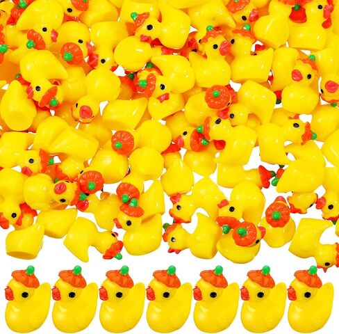 150 PCS Fall Fall Mini Resin Ducks Duckn Ducks Halloween Halloween Resin Tiny Resin the Miniature تمثال مصغرة لخريف الحفلات مهرجان هالوين تفضل زخرفة المنزل (اليقطين) in Saudi Arabia