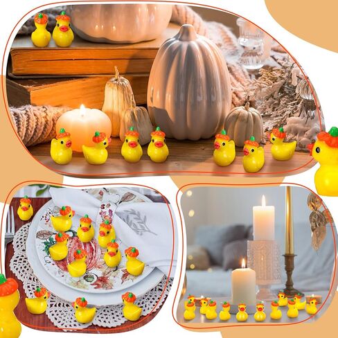 150 PCS Fall Fall Mini Resin Ducks Duckn Ducks Halloween Halloween Resin Tiny Resin the Miniature تمثال مصغرة لخريف الحفلات مهرجان هالوين تفضل زخرفة المنزل (اليقطين) in Saudi Arabia
