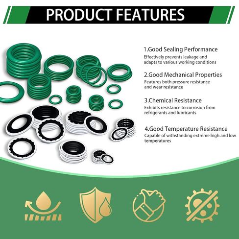 40pcs غسالات ختم الضاغط A/C و 175pcs A/C O Rings Kit ، 24 أحجام حشية منفذ تكييف الهواء لاستبدال السيارات. in Kuwait