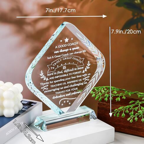 YWHL Teacher Appreciation Gifts Crystal Thank You Gifts for Teacher Office Desk Decor Best Teacher Gifts for Women Men from Students Meaningful Gifts for Teacher for Birthday Retirement Christmas in Saudi Arabia