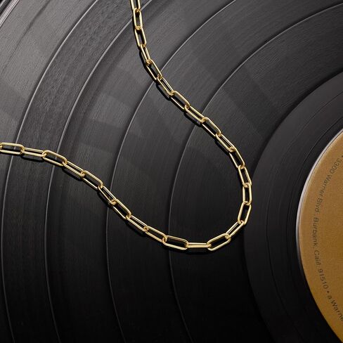 Ross-Simons 3mm 10kt Yellow Gold Paper Clip Link Choker Necklace. 13 inches in Saudi Arabia
