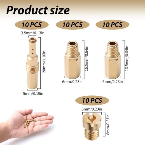40PCS Carburetor Main Jet Plan Pilot Jet Kit لـ PWK CVK PE KEIHIN OKO KOSO مع JETs الرئيسية 30PCS CARBURETOR و 10 PCS PLOOT PILOT JETS ، استبدل #SCL-2018090002-ZH-T-01/02 in Saudi Arabia