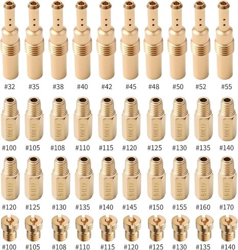 40PCS Carburetor Main Jet Plan Pilot Jet Kit لـ PWK CVK PE KEIHIN OKO KOSO مع JETs الرئيسية 30PCS CARBURETOR و 10 PCS PLOOT PILOT JETS ، استبدل #SCL-2018090002-ZH-T-01/02 in Saudi Arabia