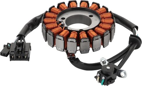 Woostar 18 Coil 5 Wire Magneto Stator بديل لعام 2013-2017 Ninja300 2015-2018 Z300 2013-2014 Z250 Ninja250 2013-2017 Ninja 250R 2013-2014 ER250 2015-2017 ER250 ABS ABS in Saudi Arabia