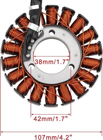 Woostar 18 Coil 5 Wire Magneto Stator بديل لعام 2013-2017 Ninja300 2015-2018 Z300 2013-2014 Z250 Ninja250 2013-2017 Ninja 250R 2013-2014 ER250 2015-2017 ER250 ABS ABS in Saudi Arabia