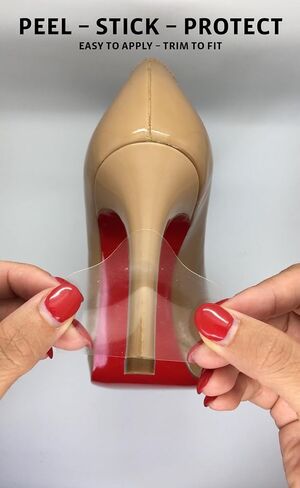 ProtectMyHeels – Transparent Heel Protector Stickers – Self-Adhesive Film to Prevent Scuffs on High Heels – Invisible Scratch Protection for Stiletto & Designer Heels in Saudi Arabia