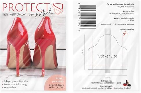 ProtectMyHeels – Transparent Heel Protector Stickers – Self-Adhesive Film to Prevent Scuffs on High Heels – Invisible Scratch Protection for Stiletto & Designer Heels in Saudi Arabia