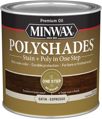 Minwax PolyShades Wood Stain + Polyurethane Finish – Quart, Honey, Gloss in Kuwait