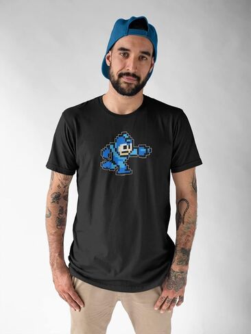 Threads pop mega man 8 بت تشغيل عتيقة فيديو عتيقة megaman graphic تي شيرت للرجال in Saudi Arabia
